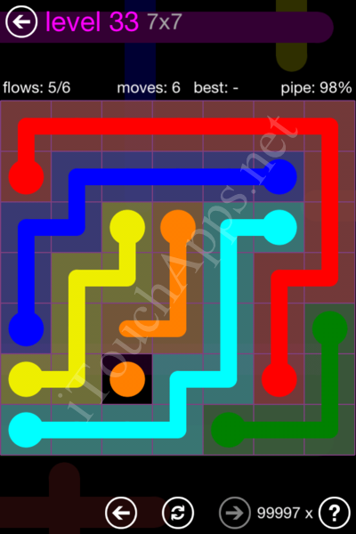 Flow Game 7x7 Mania Pack Level 33 Solution