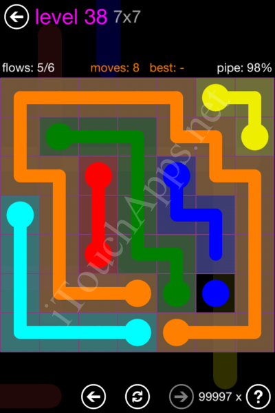 Flow Game 7x7 Mania Pack Level 38 Solution