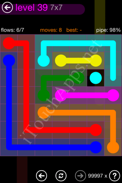 Flow Game 7x7 Mania Pack Level 39 Solution