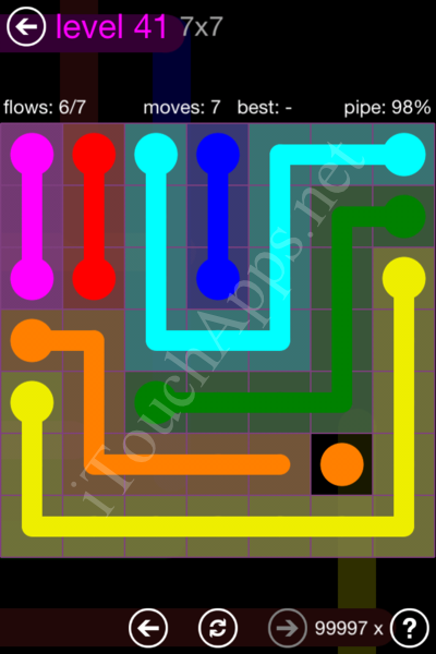 Flow Game 7x7 Mania Pack Level 41 Solution