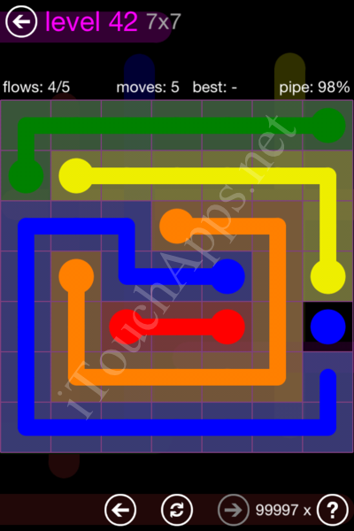 Flow Game 7x7 Mania Pack Level 42 Solution