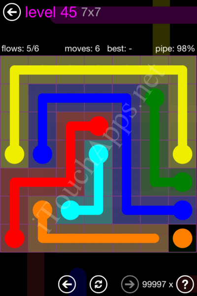 Flow Game 7x7 Mania Pack Level 45 Solution