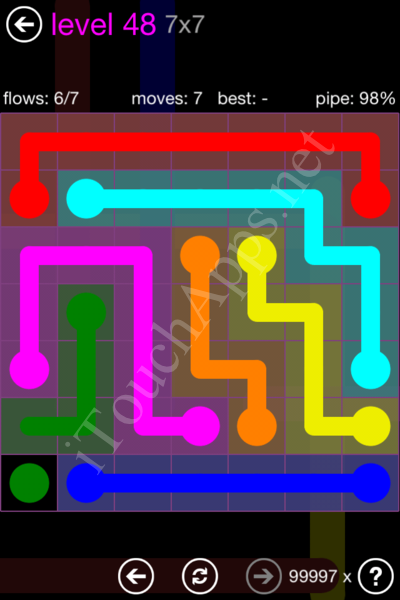 Flow Game 7x7 Mania Pack Level 48 Solution