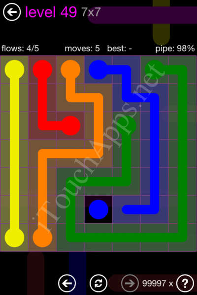 Flow Game 7x7 Mania Pack Level 49 Solution