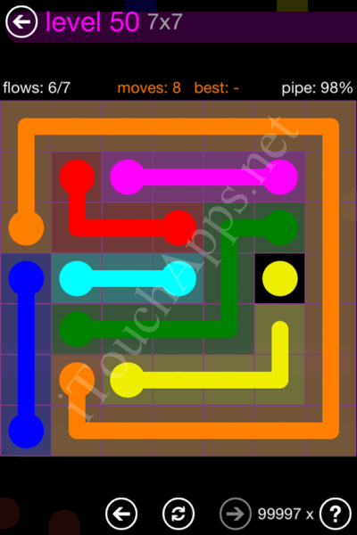 Flow Game 7x7 Mania Pack Level 50 Solution