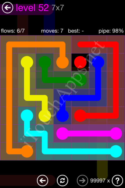 Flow Game 7x7 Mania Pack Level 52 Solution