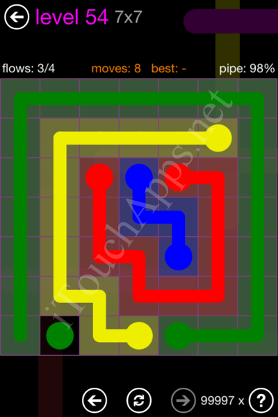 Flow Game 7x7 Mania Pack Level 54 Solution