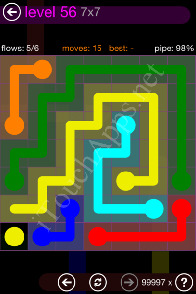Flow Game 7x7 Mania Pack Level 56 Solution