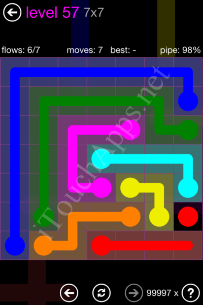 Flow Game 7x7 Mania Pack Level 57 Solution