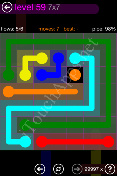 Flow Game 7x7 Mania Pack Level 59 Solution