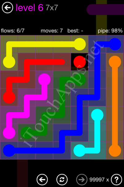 Flow Game 7x7 Mania Pack Level 6 Solution