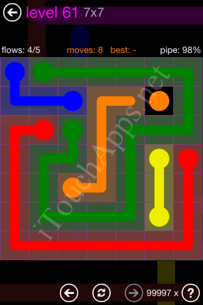 Flow Game 7x7 Mania Pack Level 61 Solution