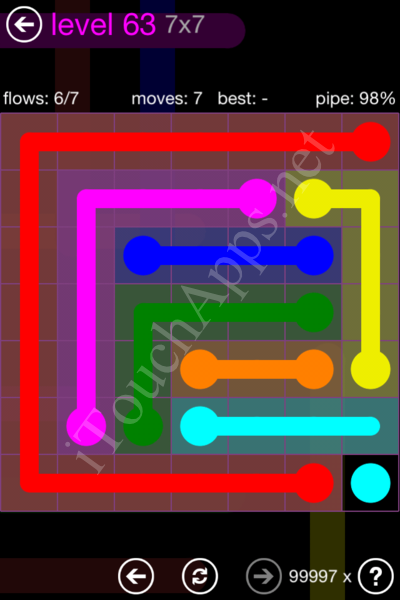 Flow Game 7x7 Mania Pack Level 63 Solution