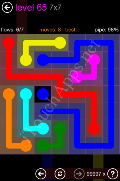 Flow Game 7x7 Mania Pack Level 65 Solution