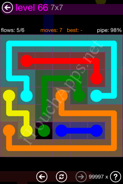 Flow Game 7x7 Mania Pack Level 66 Solution