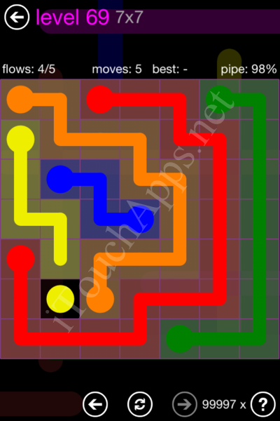 Flow Game 7x7 Mania Pack Level 69 Solution