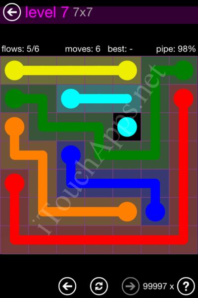Flow Game 7x7 Mania Pack Level 7 Solution