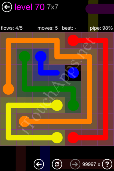 Flow Game 7x7 Mania Pack Level 70 Solution