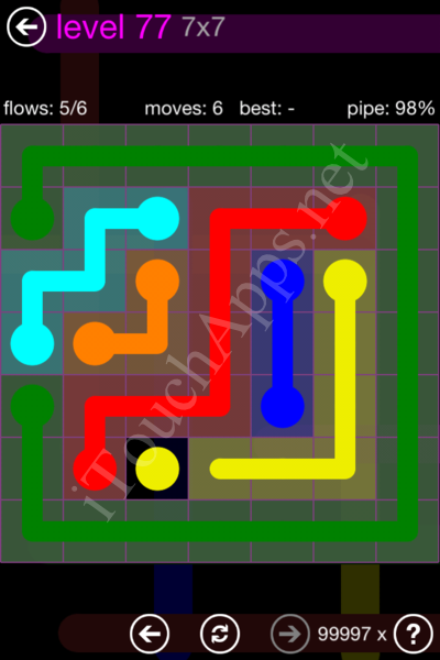 Flow Game 7x7 Mania Pack Level 77 Solution