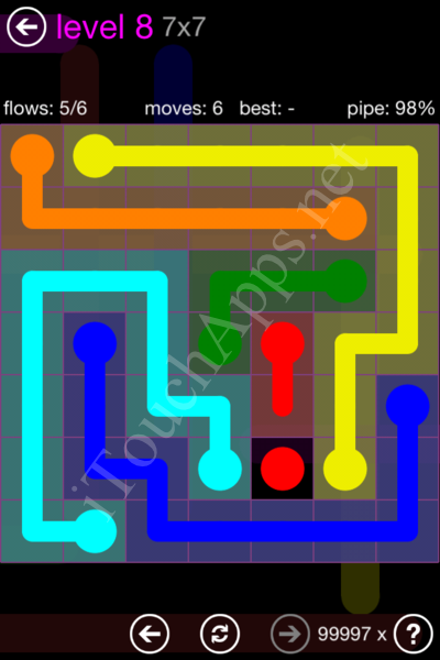 Flow Game 7x7 Mania Pack Level 8 Solution