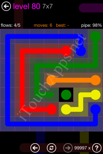 Flow Game 7x7 Mania Pack Level 80 Solution