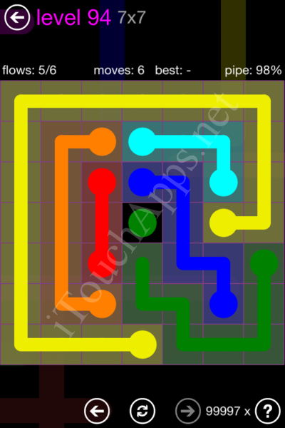 Flow Game 7x7 Mania Pack Level 94 Solution