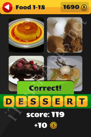 What's That Word Food and Drinks Level 1-18 Solution