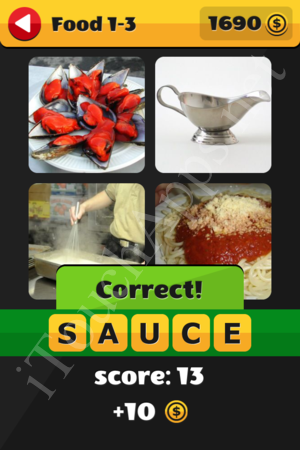What's That Word Food and Drinks Level 1-3 Solution