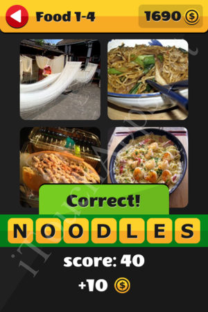 What's That Word Food and Drinks Level 1-4 Solution