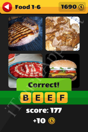 What's That Word Food and Drinks Level 1-6 Solution
