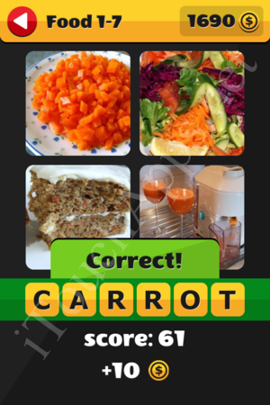 What's That Word Food and Drinks Level 1-7 Solution