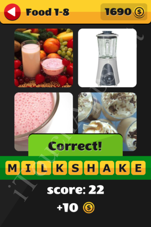 What's That Word Food and Drinks Level 1-8 Solution