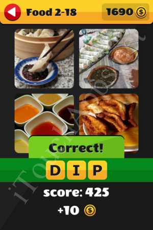 What's That Word Food and Drinks Level 2-18 Solution