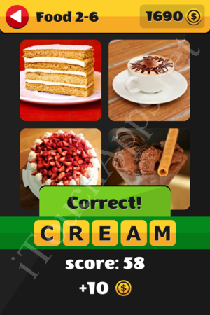What's That Word Food and Drinks Level 2-6 Solution