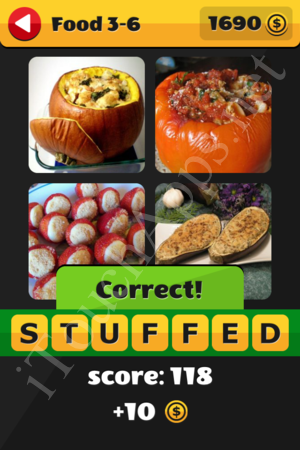 What's That Word Food and Drinks Level 3-6 Solution