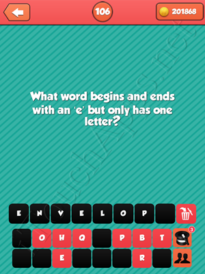 Riddle Me That Level 106 Answer