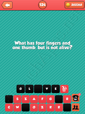 Riddle Me That Level 124 Answer
