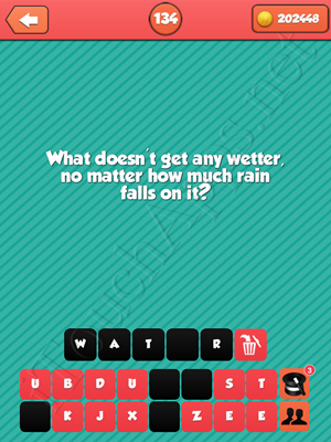 Riddle Me That Level 134 Answer