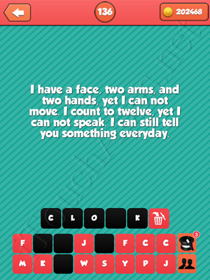 Riddle Me That Level 136 Answer