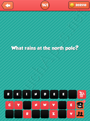 Riddle Me That Level 141 Answer