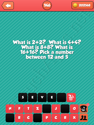 Riddle Me That Level 146 Answer