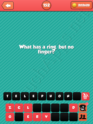Riddle Me That Level 152 Answer