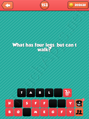 Riddle Me That Level 153 Answer