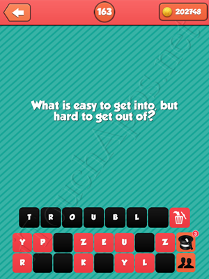 Riddle Me That Level 163 Answer
