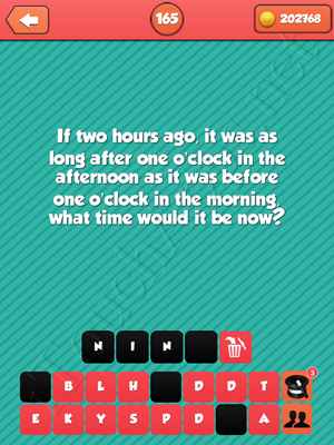 Riddle Me That Level 165 Answer