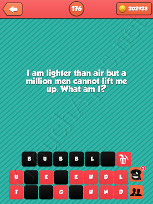 Riddle Me That Level 176 Answer