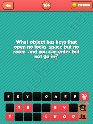 Riddle Me That Level 184 Answer