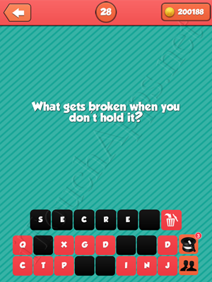 Riddle Me That Level 28 Answer