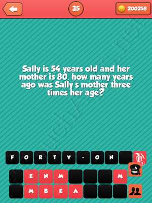 Riddle Me That Level 35 Answer