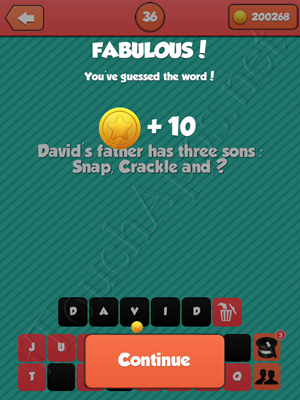 Riddle Me That Level 36 Answer